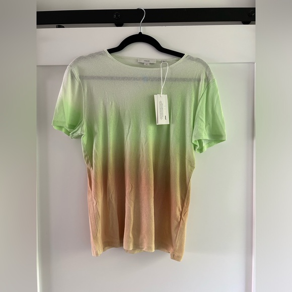 Vince Women’s Ombre T-shirt Green Size Large NWT - Picture 5 of 5